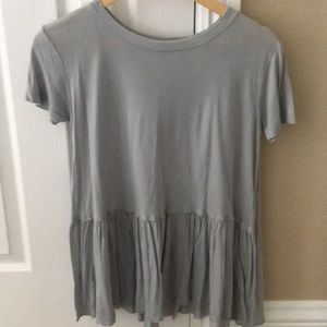 Urban Outfitters Light Blue Peplum Top